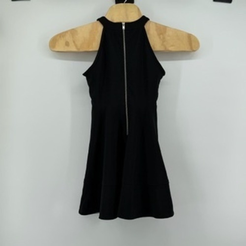 Honey and Rosie Black Halter Fit & Flare Dress Lattice Detail Party Cocktail - Picture 4 of 8